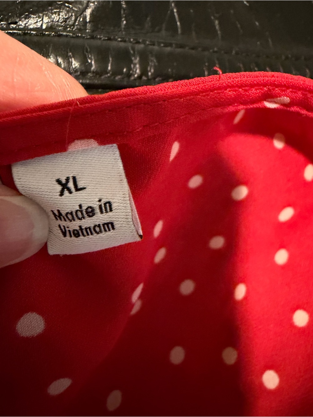 Elle Red Polka Dot Flutter Sleeve Blouse - Picture 5 of 6